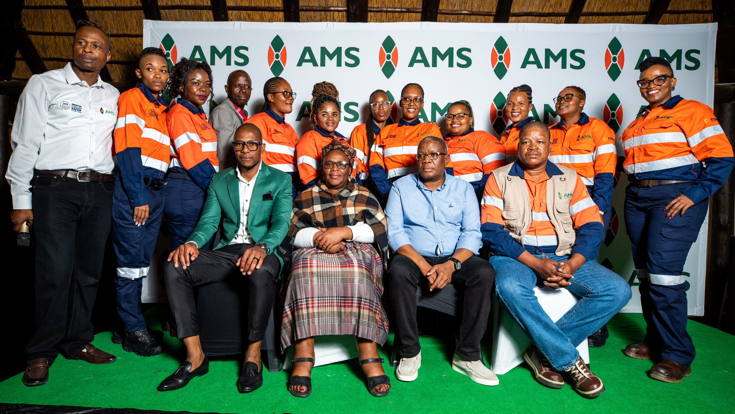 Ten female truck driver graduates in Ghanzi with AMS leadership